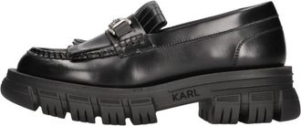 Karl Lagerfeld Leren Moccasins - Dames - Loafers - Zwart - 37 EU - Leer - Schoenen