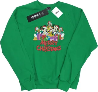 Disney Dames/Dames Mickey Mouse And Friends Kerstmis Sweatshirt (Iers Groen)
