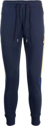 Polo Ralph Lauren Blue Cotton-Blend Track Trousers with Logo