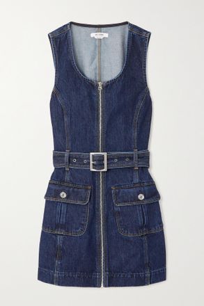 Re/Done 60s Mini-jeanskleid Mit G&uuml;rtel - Blau