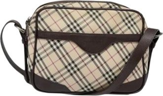 Burberry Pre-owned Cross Body Bags, female, Beige, Size: ONE SIZE Pre-owned Canvas Shoulder Bag