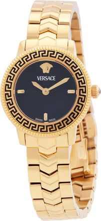 Versace V-Icon Quartz Black Dial Ladies Watch VEUCA0824