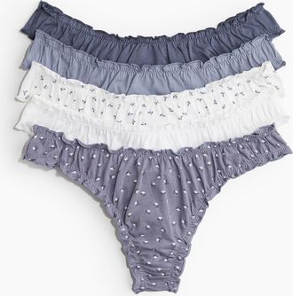 H&M 5er-Pack Tangas - Blue