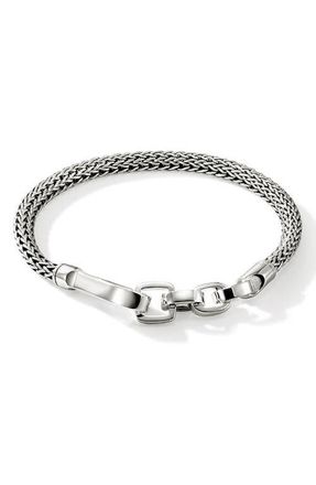 John Hardy Hook Clasp Bracelet, Sterling Silver, 5mm at Nordstrom, Size X-Large