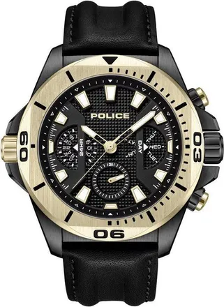 Police Black Artificial Leather Sport Mens Watch
