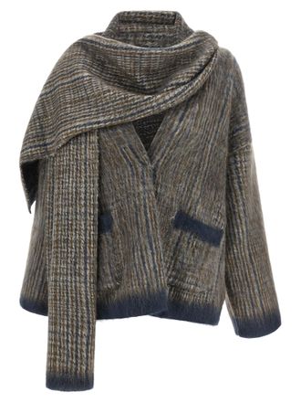 Brunello Cucinelli Gray Wool Womens Cardigan