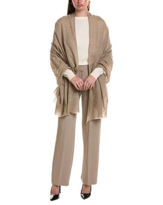 Amicale Cashmere Plain Weave Solid Cashmere Wrap