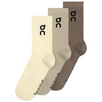 On Logo Sock High 3-Pack Multifunktionssocken - Unisex | beige