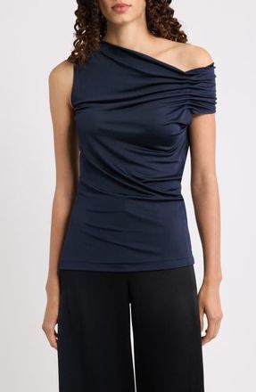 BOSS Ejoia Ruched Off the Shoulder Top in Sky Captain at Nordstrom, Size X-Small