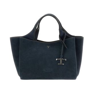 Tod's Mini Tote Bag - Dames - Shoppers - Blauw - ONE Size - Su&egrave;de - Tassen
