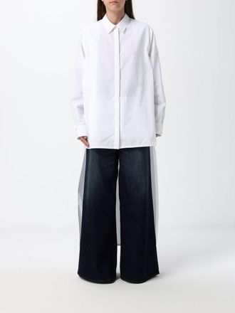 Alaia Camicia asimmetrica in popeline di cotone relaxed fit