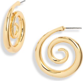 Kenneth Jay Lane Swirl Drop Earrings in Gold at Nordstrom