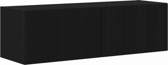 vidaXL Mueble De Tv Montado En La Pared Negro 98 X 31 X 29,5 Cm Vidaxl