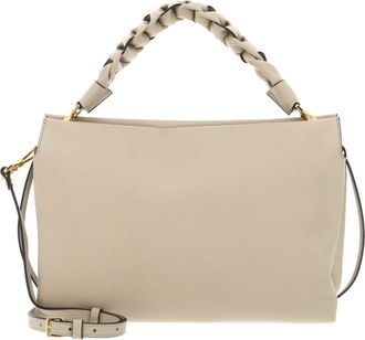 Coccinelle Leather handbag cross body bag Boheme Grana Double Hand Bag Sandshell/Seagrass beige