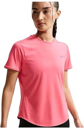 Nike Swift Dri-FIT Short Sleeve Running Top Womens Workout Sea Coral/Reflective Silver : 2XL (US 20-22), Polyester/Spandex