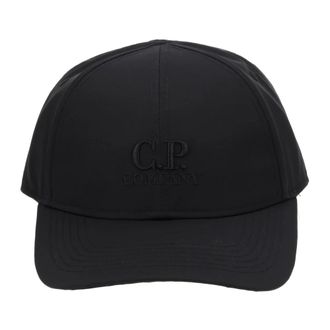 C.P. Company C.p. Company - Chrome-R Logo Cap - Heren - Accessoires - Zwart - Maat: ONE Size Polyamide