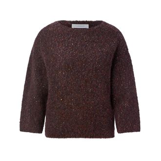 Rich & Royal Seamless Neps Yarn Crew - - Knitwear - Donna - Marrone - XL