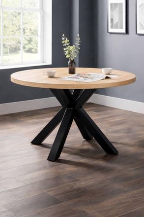 Julian Bowen Berwick Round 4 Seater Dining Table in Light Oak