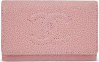 Chanel 2023 CC leather key case - women - Caviar Leather - One Size - Pink