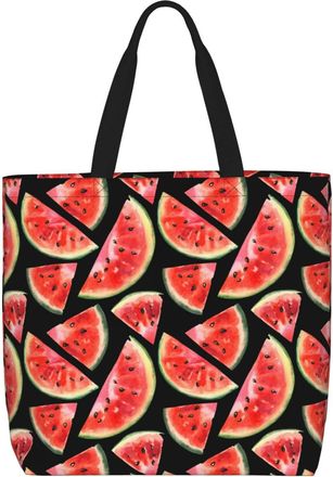 Generic Women Handbag Watermelon Daily Bag Folding Reusable Shopping Bags, For Graduation, Birthday, Swim, Christmas, Daily
