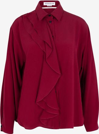 Victoria Beckham Seidenbluse mit R&uuml;sche