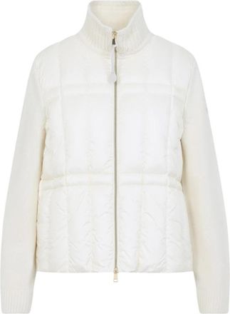 Moncler Cardigan Jas - Dames - Vesten - Wit - XS - Wol - Truien & Vesten