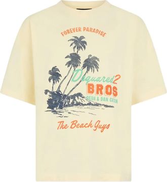 Dsquared2 T-shirt girocollo con stampa - Toni neutri