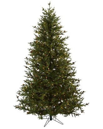 Nearly Natural 7.5Ft. Classic Pine & Pinecone Christmas Tree