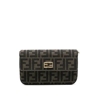 Fendi Baguette FF-motif Clutch Bag