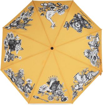 Moschino Folding Umbrella, Unisex, Yellow