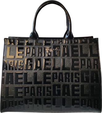 Ga&euml;lle Paris Maxi Shopper Lettering Vernice - Dames - Handtassen - Zwart - ONE Size - Tassen