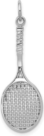 Diamond2Deal 14k White Gold Tennis Racquet Charm Pendant