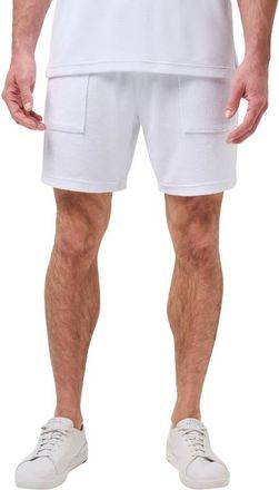 Travis Mathew Beach Club Terry Cloth Shorts in White at Nordstrom, Size Large