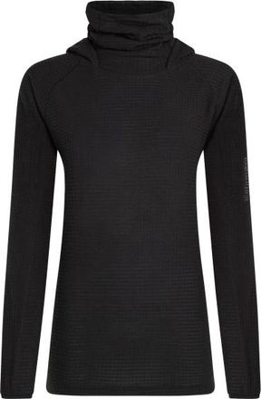 Icebreaker Merino 400 Realfleece Grid Blackridge Merinohoodie f&uuml;r Damen | schwarz