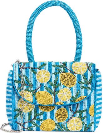 Collection XIIX Beaded Lemon Top Handle Bag in Blue Multi at Nordstrom Rack