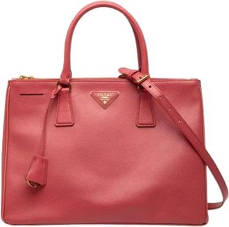 Prada Pre-owned Handbags, female, Pink, Size: ONE SIZE Pre-owned The Galleria Satchel