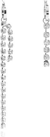 Maison Margiela Earrings, female, Gray, Size: ONE SIZE Rhinestone Drop Earrings