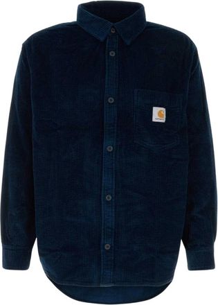 Carhartt Work in Progress L/S Loyde Shirt - Heren - Casual Overhemden - Blauw - M - Katoen - Overhemden