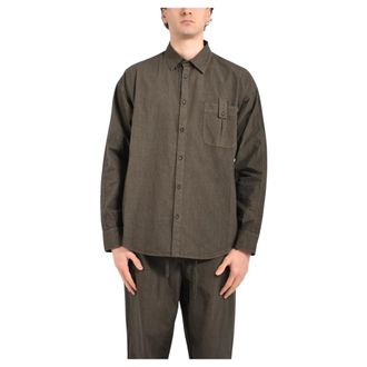 Andrea Ya'aqov Casual Shirts, male, Green, Size: XL Button-front Oversized Shirt