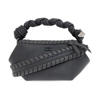 Ganni Tassen, Dames, Grijs, ONE Size, Leer, Bou Mini Tress&eacute;