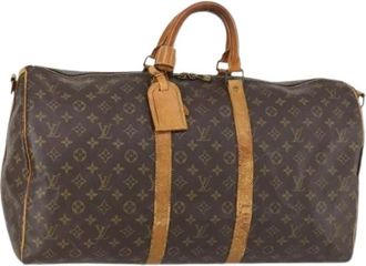 Louis Vuitton Pre-owned Weekend Bags, female, Brown, Size: ONE SIZE Pre-owned Canvas Weekend Bag