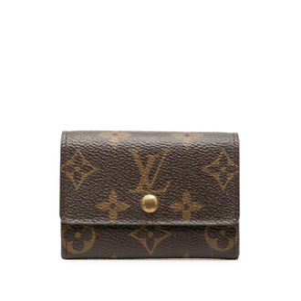 Louis Vuitton Brown Pvc Leather Coin Purse/Coin Case (Pre-Owned)