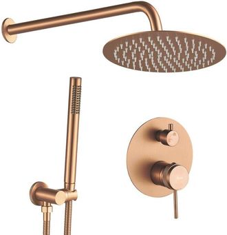 Rea Conjunto De Ducha Empotrado Rea Lungo Brush Copper