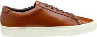 Loake Kastanjebruine Sneakers - Heren - Sneakers - Bruin - 45 EU - Leer - Schoenen