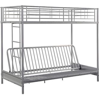 Vente-Unique Vente-unique - Letto a soppalco con divano letto 90 x 190 cm Metallo Argento - modulo v