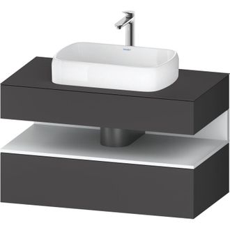 Duravit Duravit - Qatego Consola Mueble Bajo Lavabo, 1 Extra&iacute;ble, 1 Caj&oacute;n