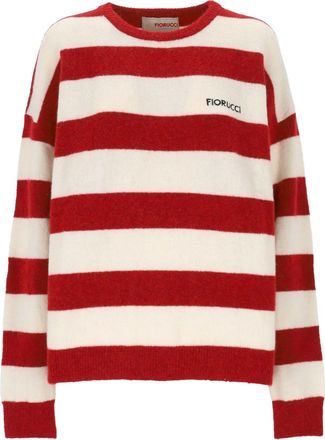 Fiorucci Maglione girocollo a righe - Bianco
