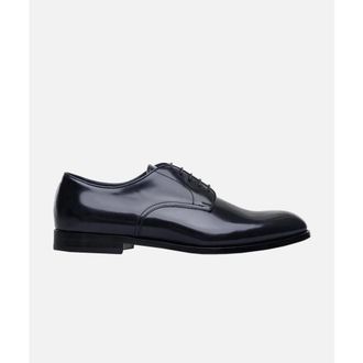 Doucal's Derby Spazzolato - male - Doucals - Dress Shoes - Blue - 11 1/2 UK - Shoes