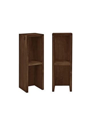 Deco Wood Pack 2 mesitas de noche o auxiliares de madera maciza nogal 20x60cm