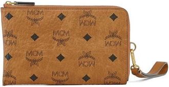 MCM Ottomar Travel Pouch in Visetos in Cognac at Nordstrom